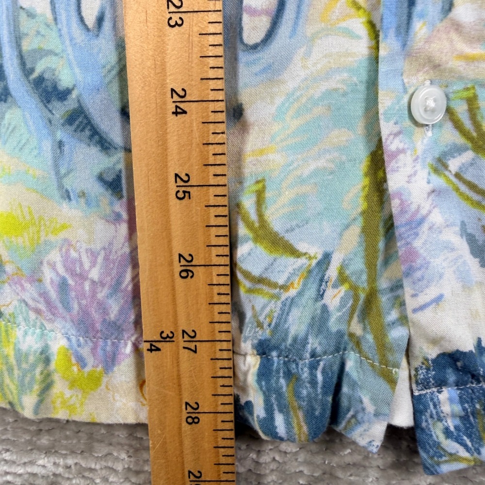 H&M Shirt Regular Fit Viscose Desert Cactus Print L Multicolor Southwest Summer - Picture 4 of 6